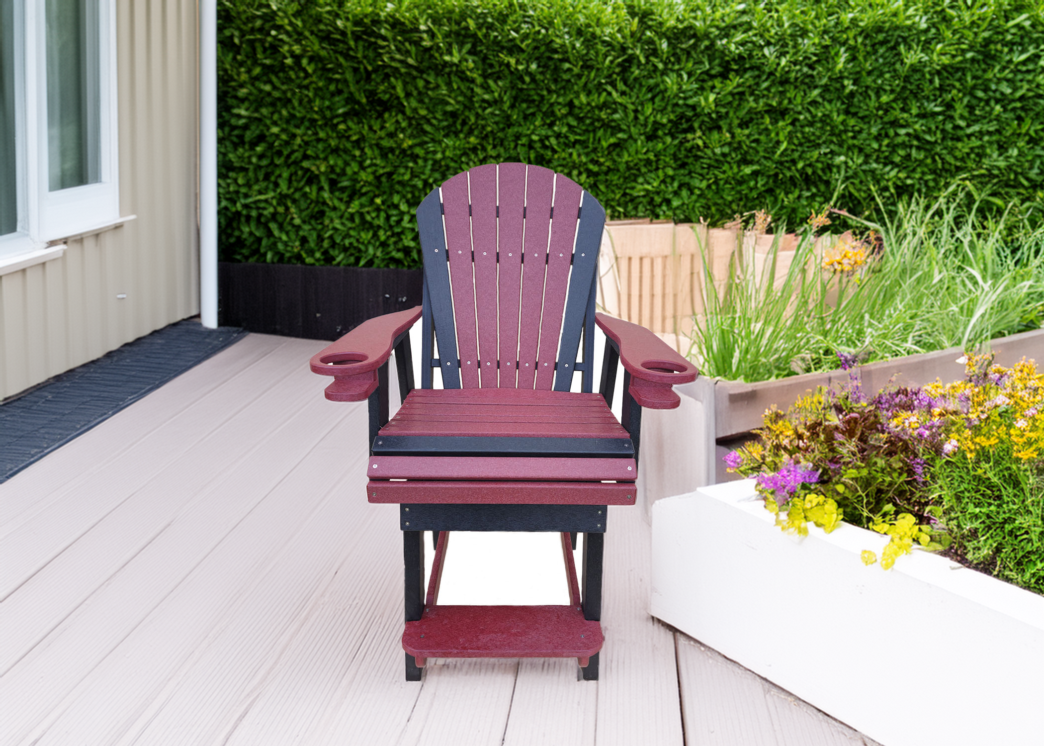 Counter Height Cherry Swivel Chair