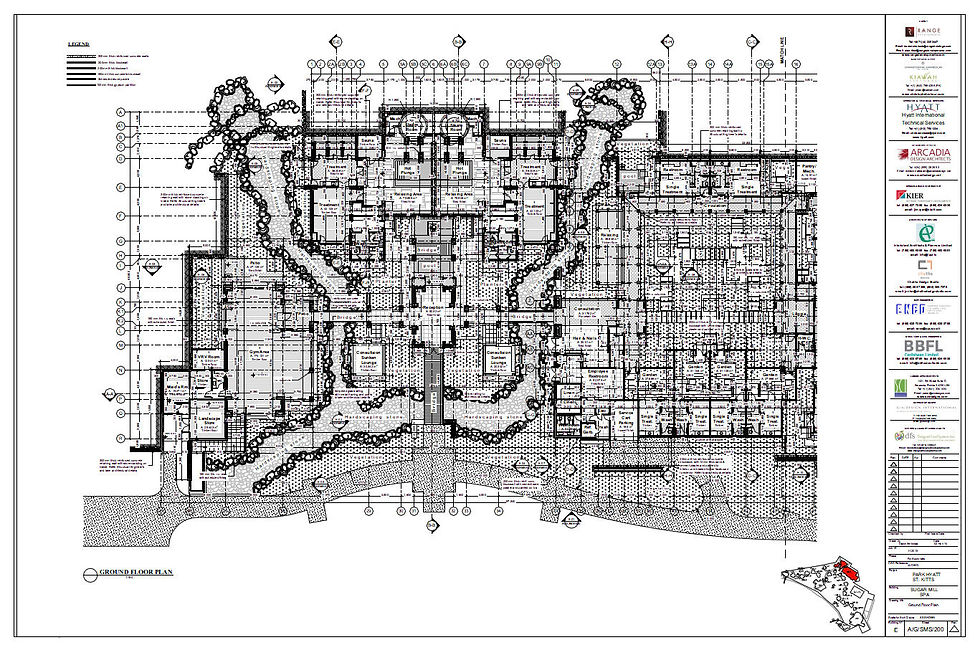 Hyatt Spa St. Kitts Working Drawings