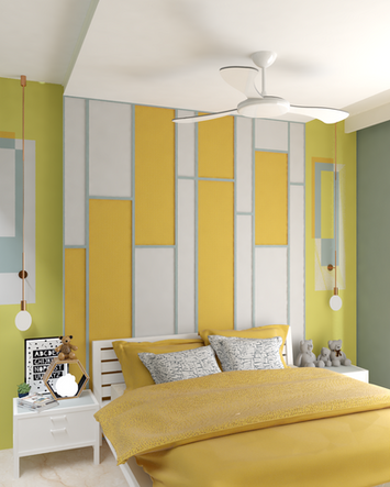 Bedroom bed back wall design