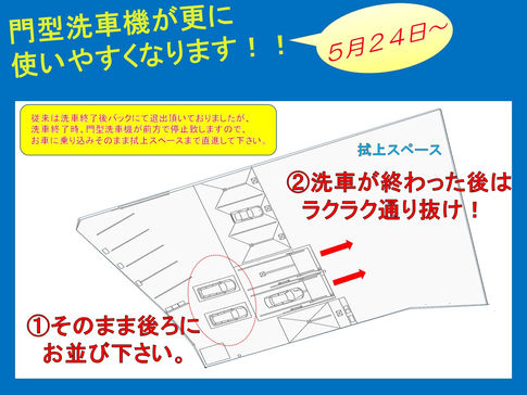 門型洗車機リニューアル!!!