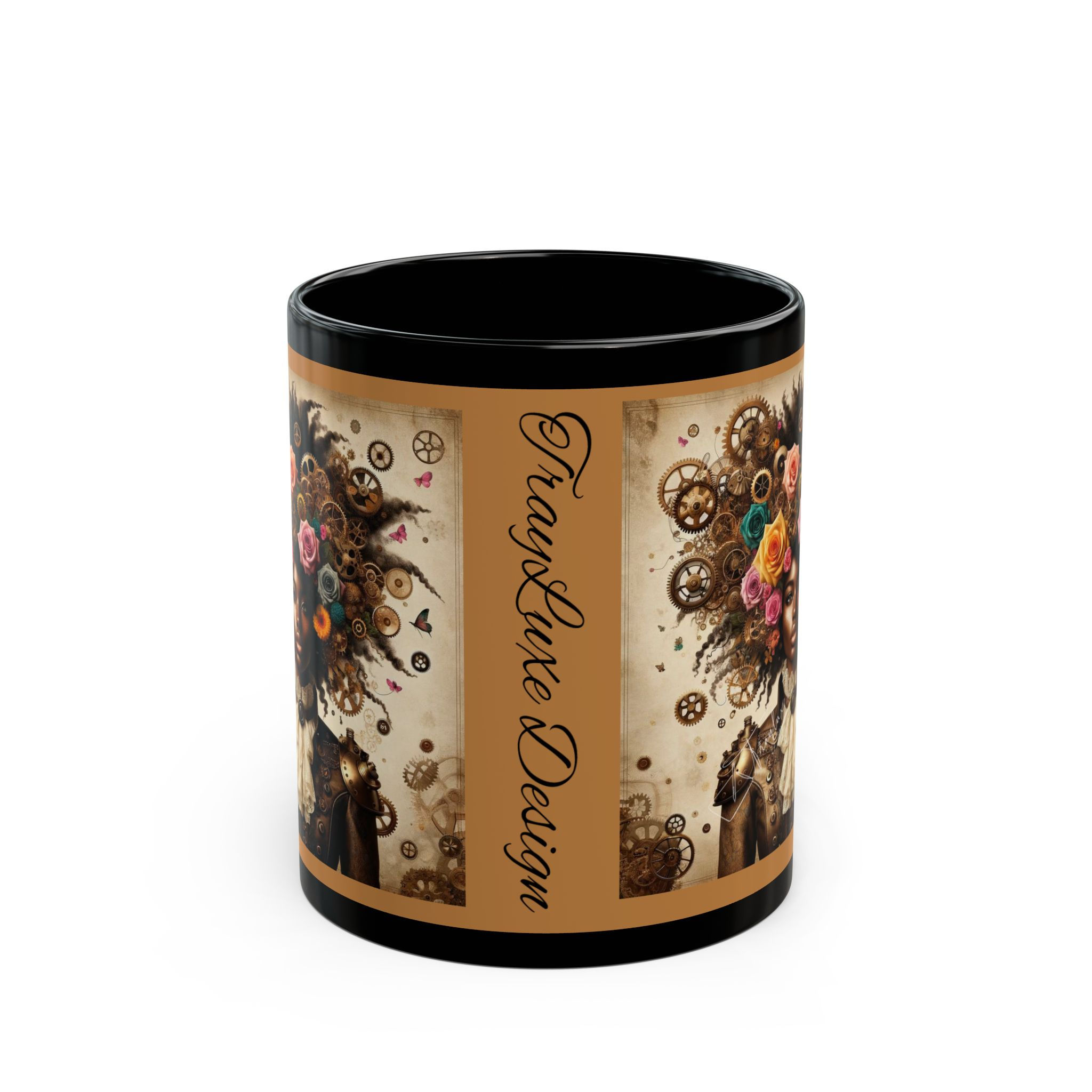 Black Mug (11oz, 15oz Flower Mug