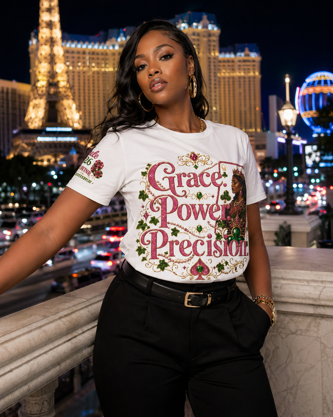 Grace Power Precision jersey | sports tee, ornate floral graphic