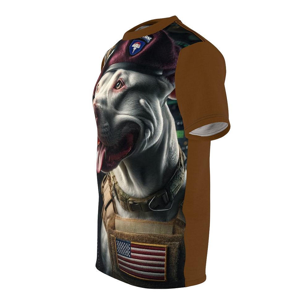 Thumbnail: Military K9 Tee — Patriotic Soldier Dog All-Over Print Shirt