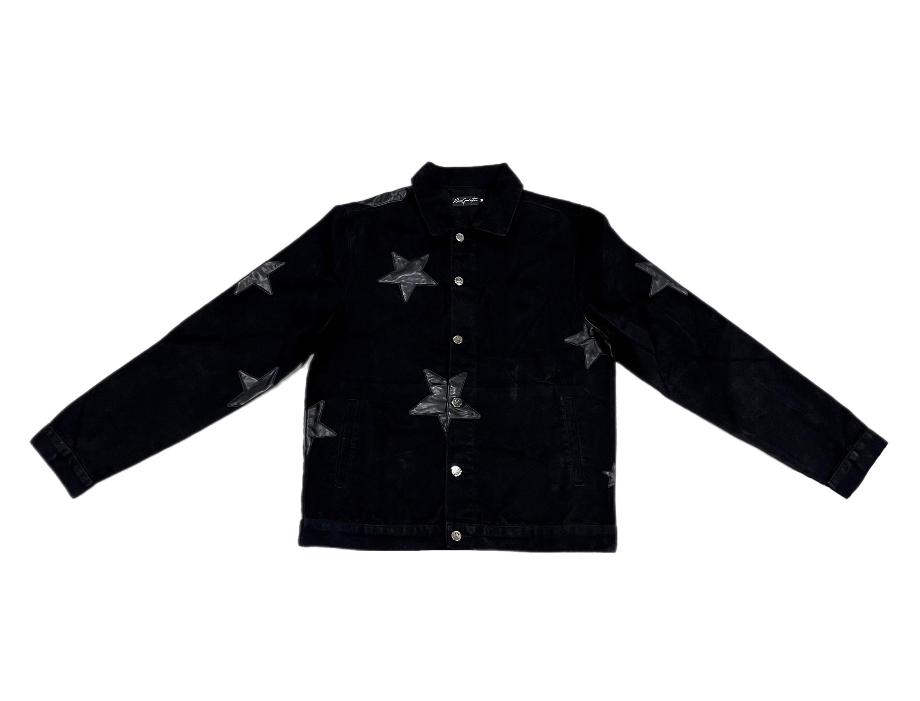 “Falling Star” Black Denim Jacket