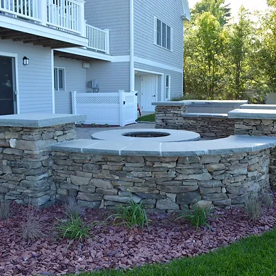 Hardscapes Golden Leaf Landscapes Fieldstone Retaining Walls