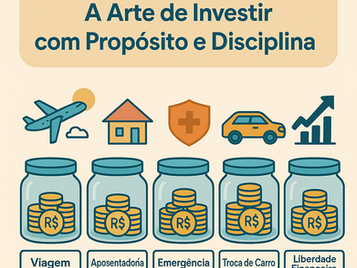 Potes financeiros representado de forma ilustrativa que cada objetivo deve ter um plano financeiro