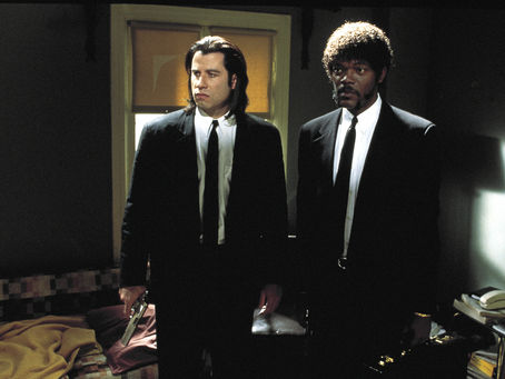 Samuel L Jackson com John Travolta em cena de Pulp Fiction