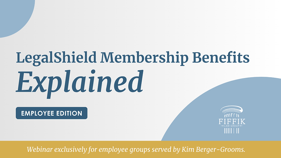 Private Webinar | LegalShield Membership Benefits Explained