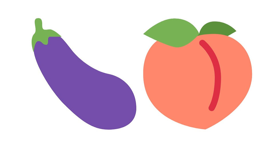 eggplant and peach emoji