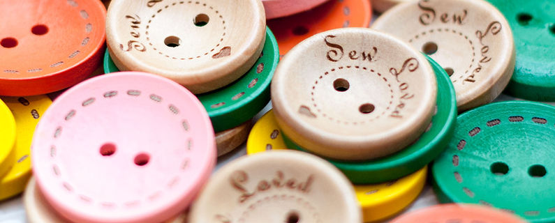 Buttons, Sew Loved, Sewing, Wood, Wooden, Heart,