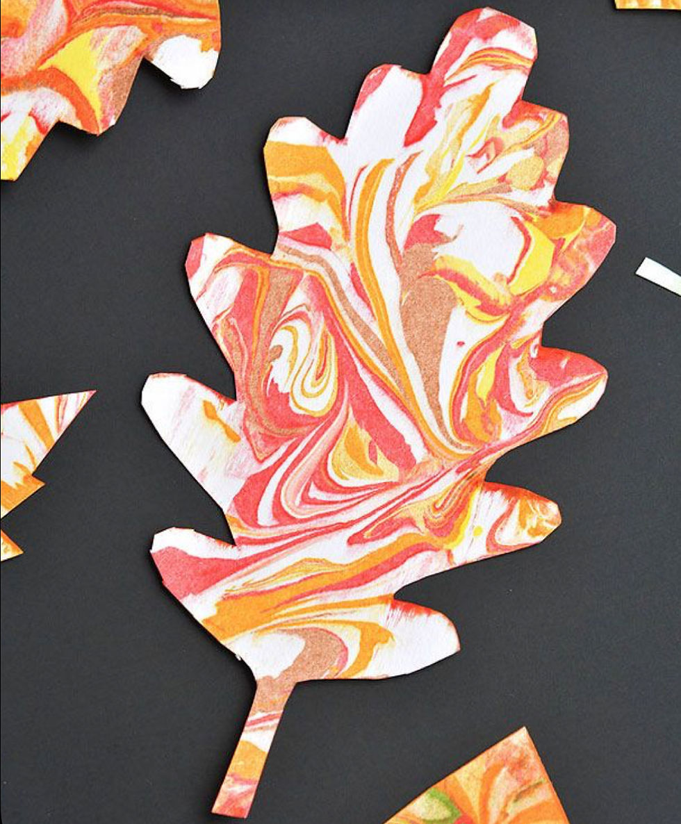 kids class: Marble Leaves