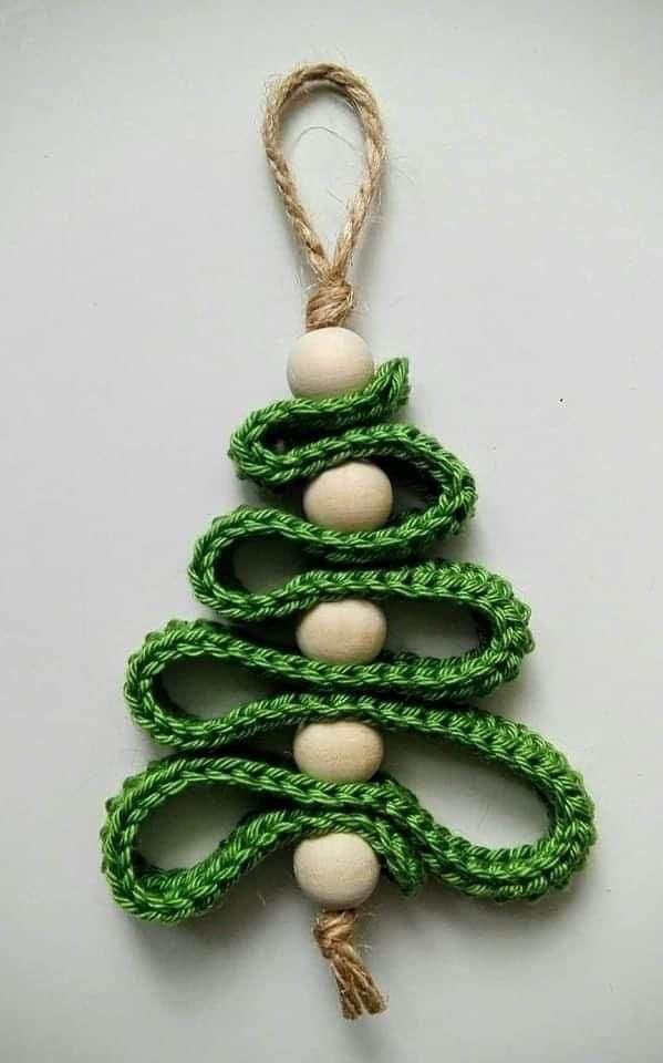 Christmas tree crochet ornaments