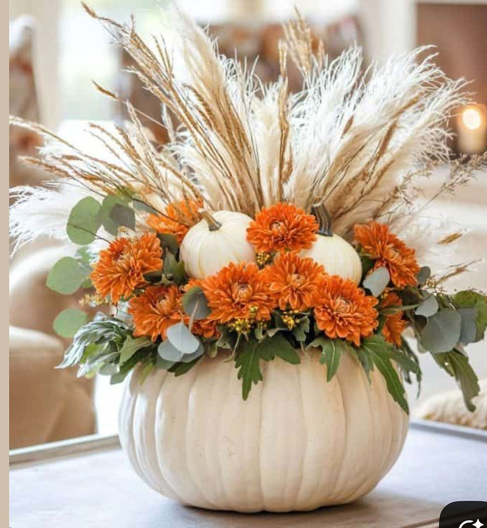 Faux Pumpkin Centerpieces