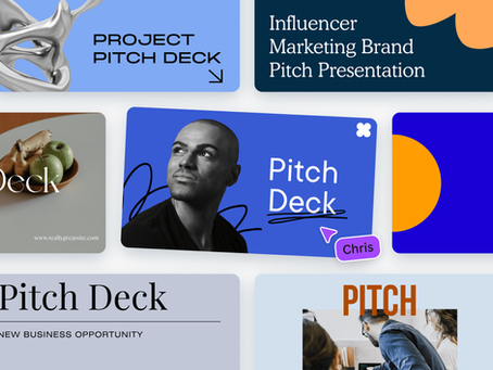 Pitch deck slide covers showcasing modern, professional presentation designs for startups and businesses