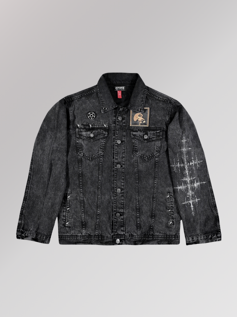 Miniatura: Live to Win Denim Jacket Gray