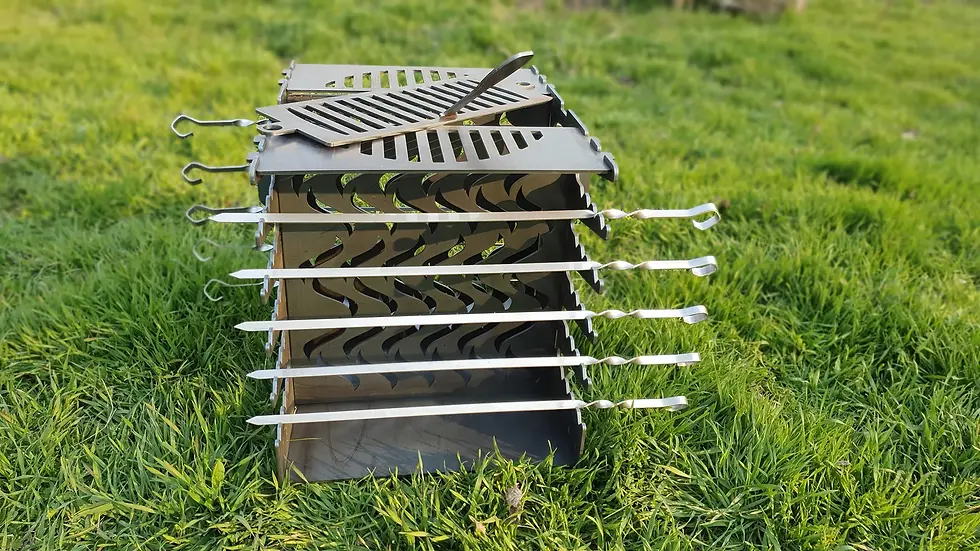 Thumbnail: Collapsible portable two sided Grill, Doner Kebab, Shawarma