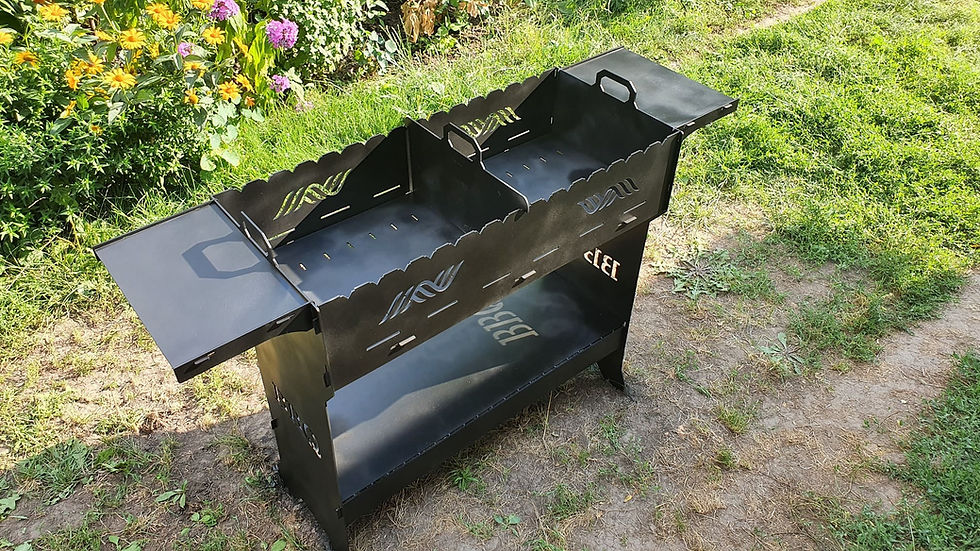Thumbnail: Brazier, Fire Pit-Grill, Barbecue Collapsible For Camping "BBQ"