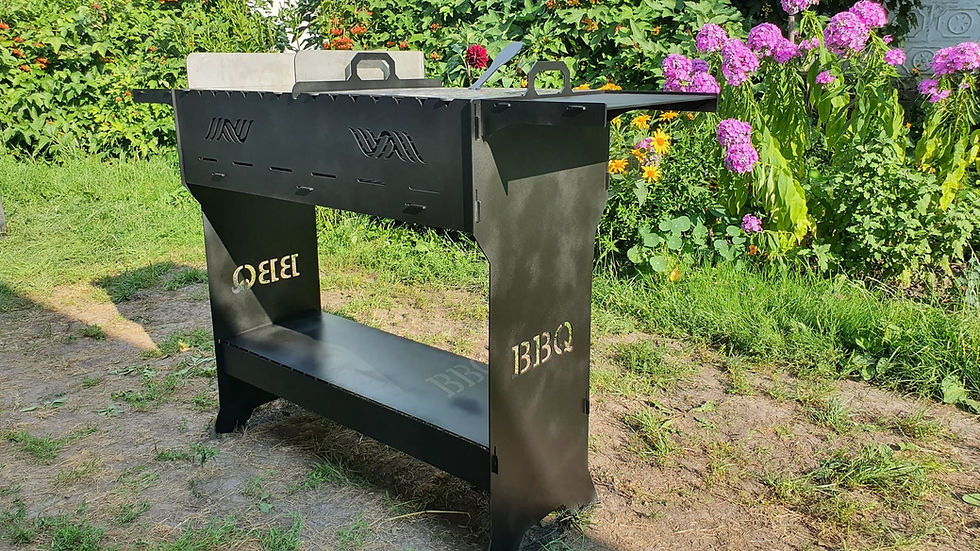 Thumbnail: Brazier, Fire Pit-Grill, Barbecue Collapsible For Camping "BBQ"