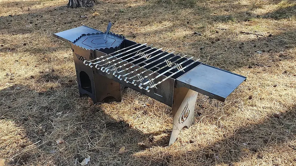 Thumbnail: BBQ, Grill, Brazier - Cauldron, Mangal, Barbecue, Collapsible, Flatpack