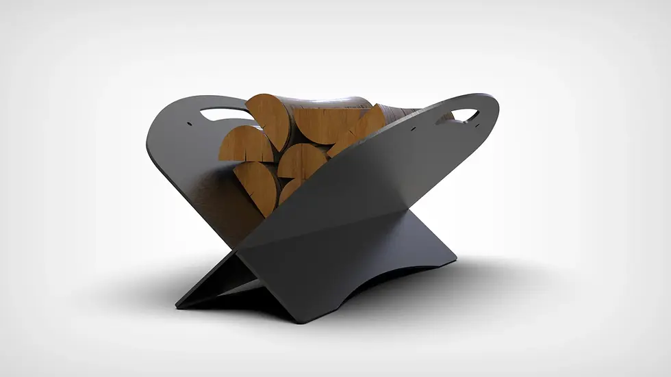 Thumbnail: Collapsible firewood rack "V-Rounded"