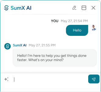 SumX AI chat assistant