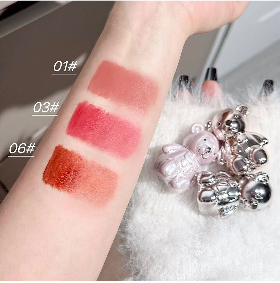 Thumbnail: ART VALUE 7PC Makeup Sets Include 3 Colors Matte Lip Mud,1 Pressed Powder,1 Blus