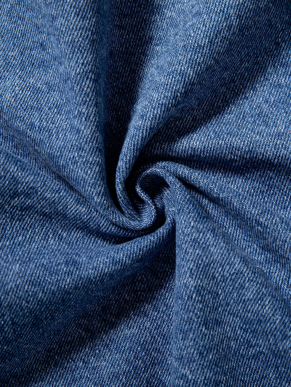 Thumbnail: Men's blue denim jacket for spring and autumn. Multi-pocket design. Regular size