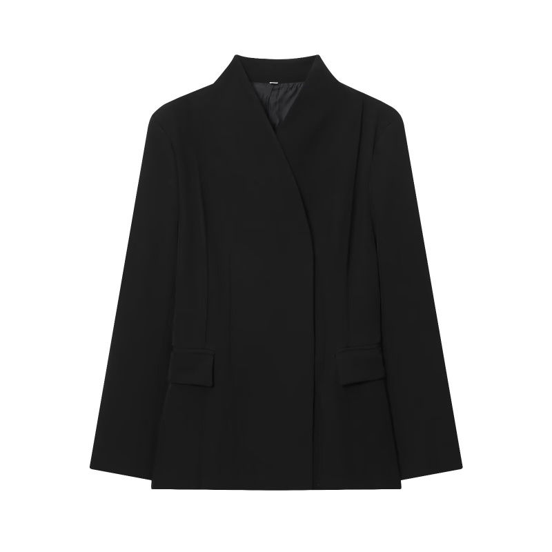 Thumbnail: ETJ 2025 women's new fashion design three-dimensional cut high collar slim suit 