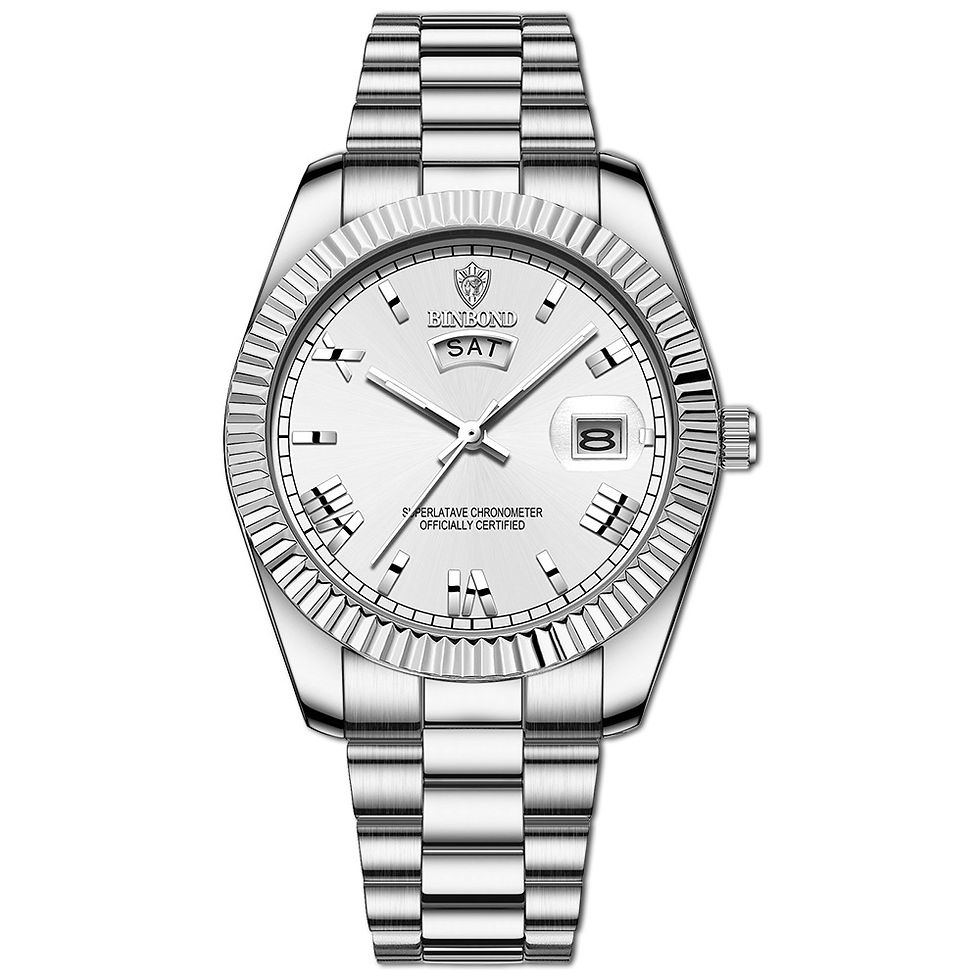 Thumbnail: BINBOND Brand Mens Business Sports Quartz Watch Classic Waterproof Luminous Cale