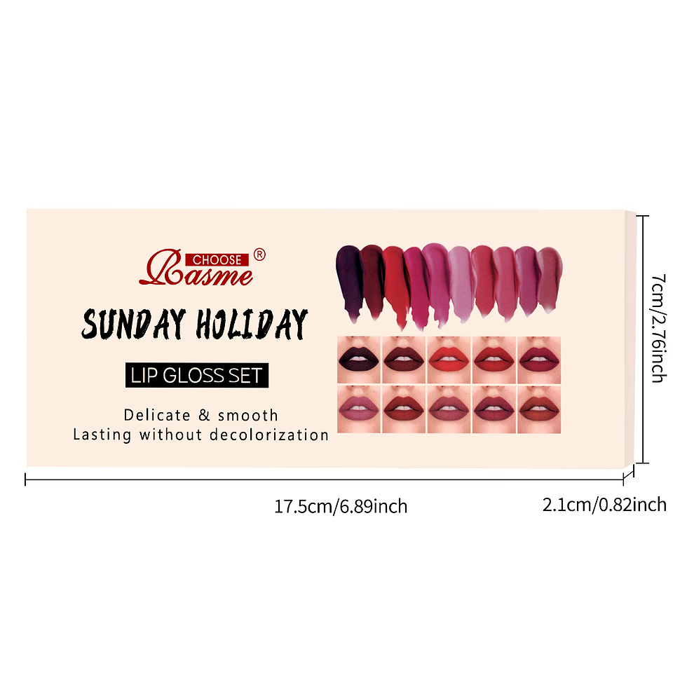 Thumbnail: 10 Pieces/Set Lip Gloss Velvet Lipstick: Waterproof and Long-Lasting Lip Gloss W