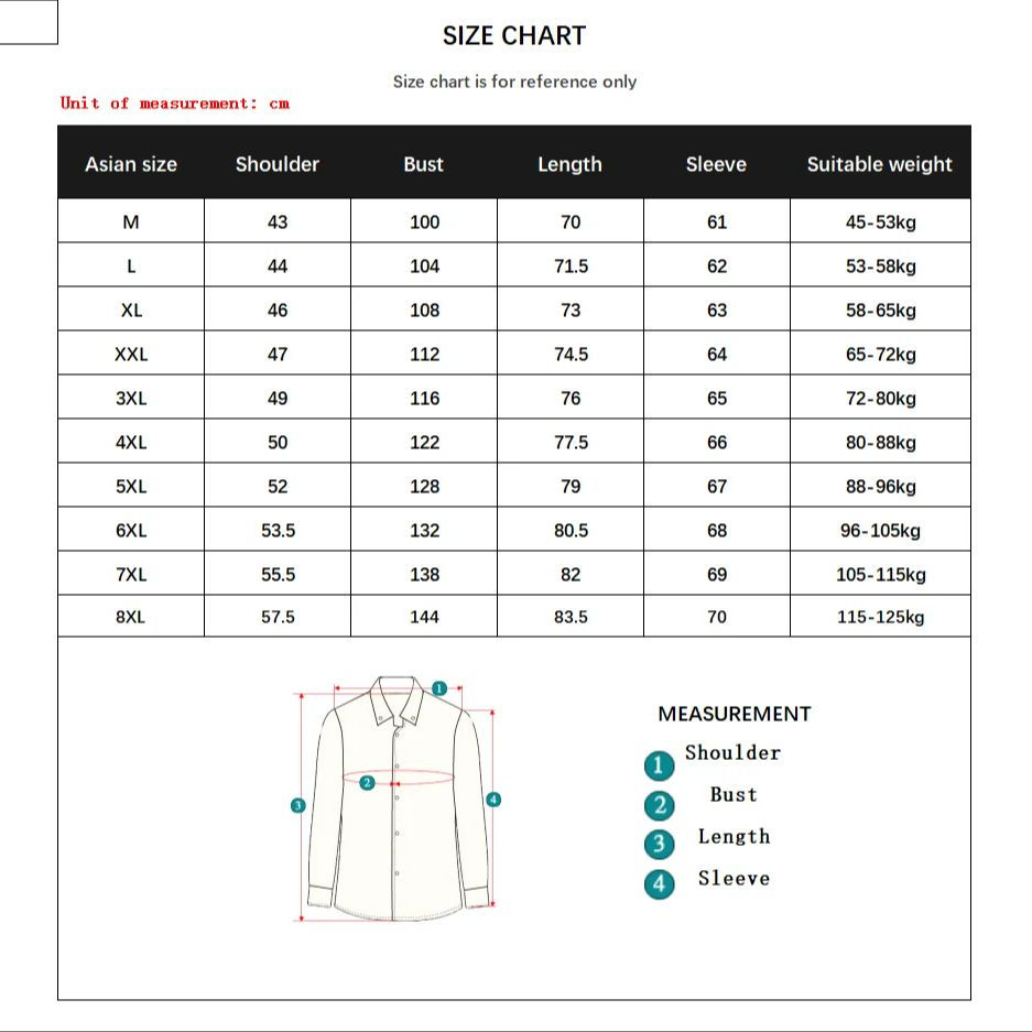 Thumbnail: New Plus Size Men Solid Color Business Shirt Fashion Classic Basic Casual Slim W