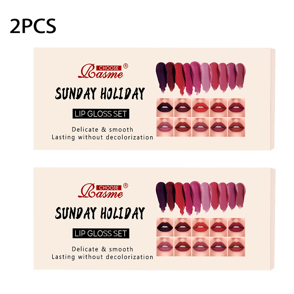 Thumbnail: 10 Pieces/Set Lip Gloss Velvet Lipstick: Waterproof and Long-Lasting Lip Gloss W
