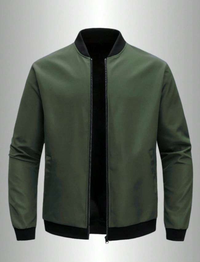 Thumbnail: 2024 Spring and Autumn New Baseball Collar Short Loose Solid Color Jacket Men's 