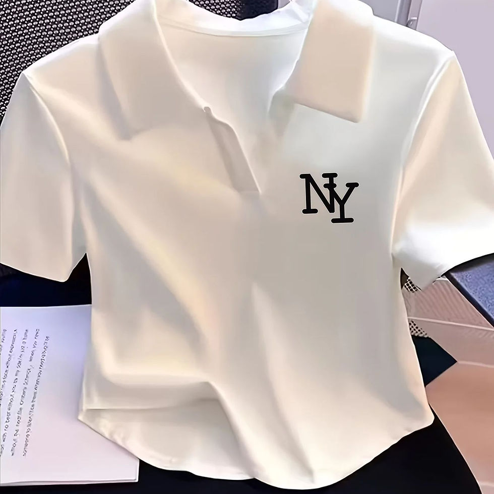Thumbnail: Summer Women  Stallion Print Polo T Shirt Slim Fit Short Sleeve Y2K Casual Stree
