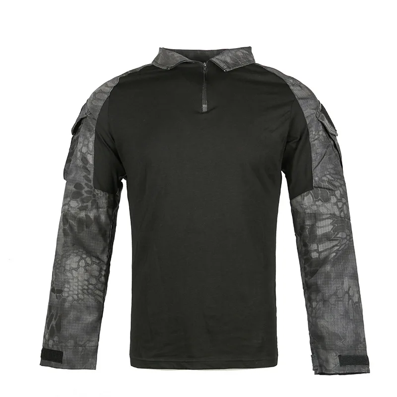 Thumbnail: Outdoor Tactical Hiking T-Shirts Men Combat Military Army CP Camouflage Long Sle