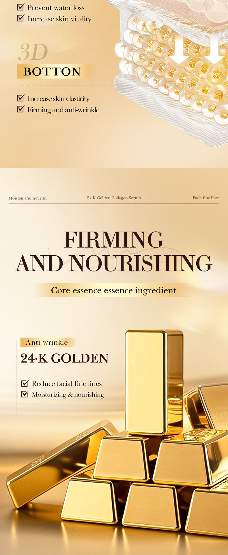 Thumbnail: SADOER 24K Golden Collagen Serum for face Moisturizing Anti Wrinkles Hydrating A