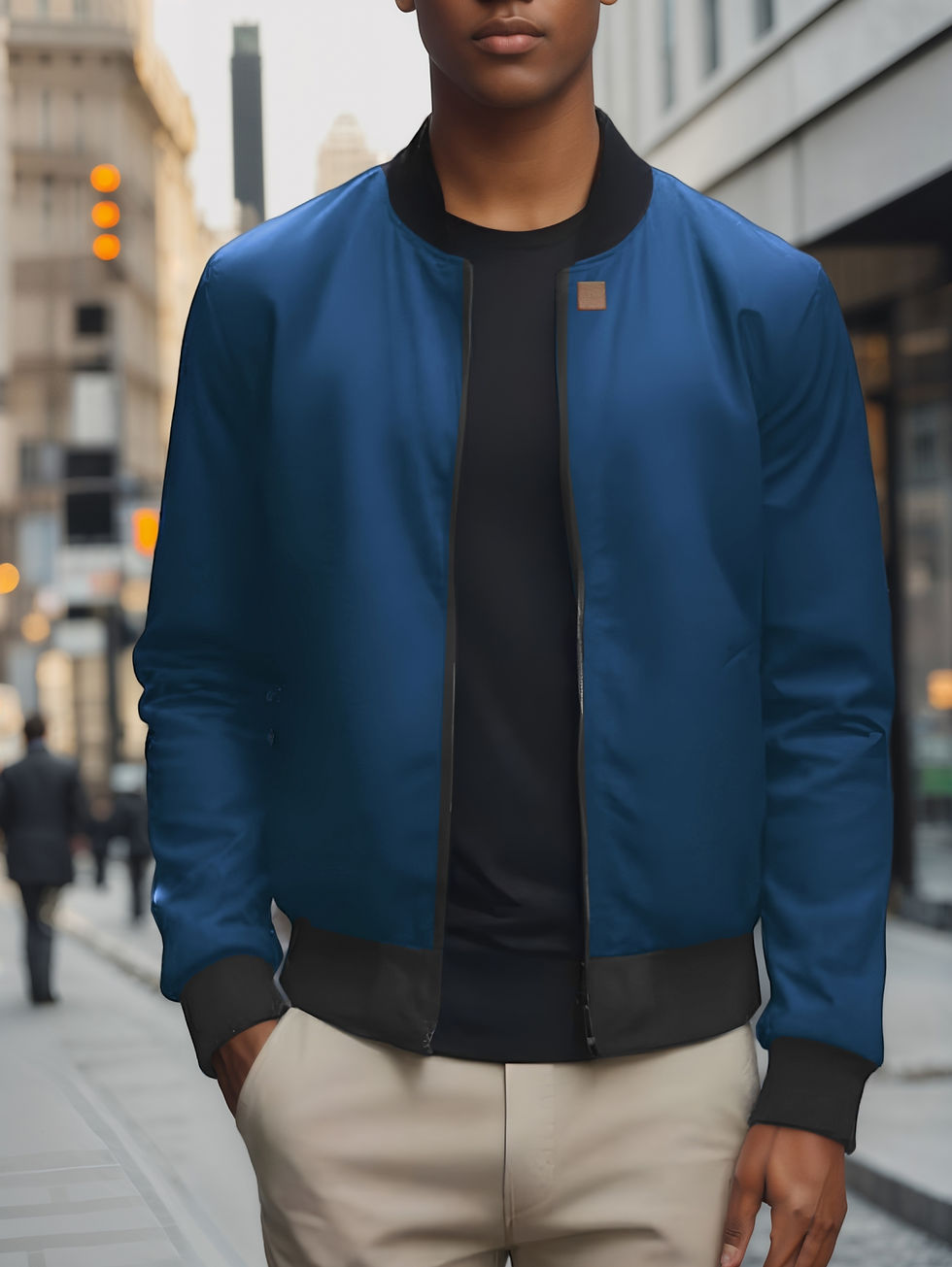 Thumbnail: 2024 Spring and Autumn New Baseball Collar Short Loose Solid Color Jacket Men's 
