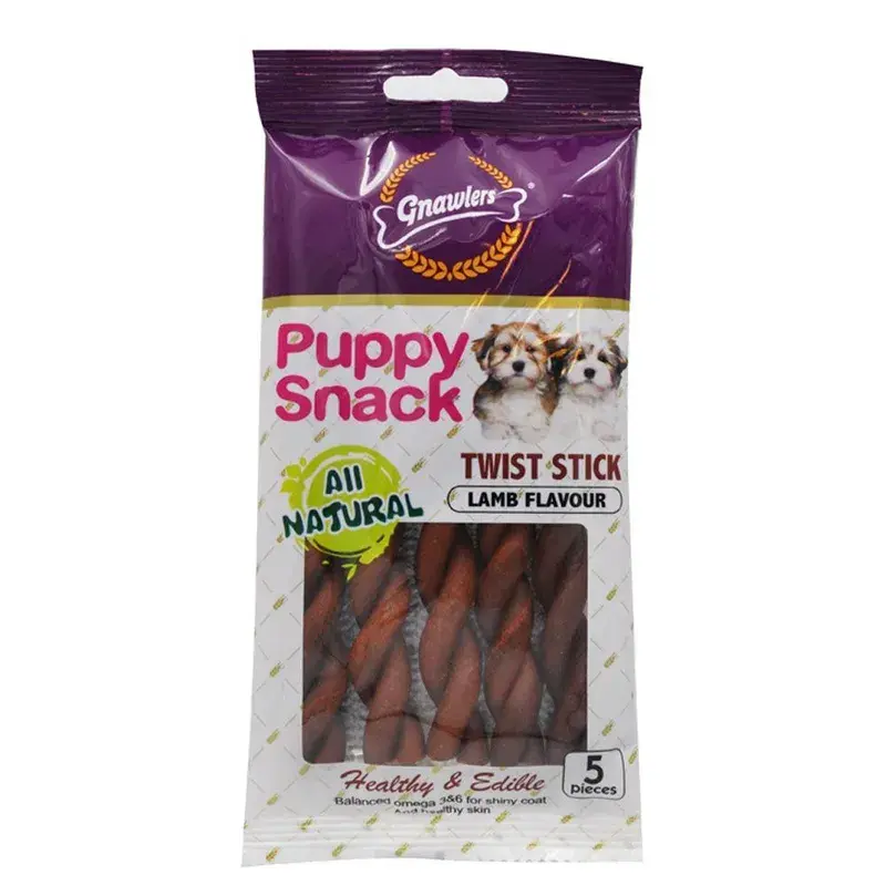 GNAWLERS SNACK CACHORRO TRENZAS DE CORDERO X 5 UNIDADES
