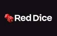 Red Dice kasiino ülevaate päisepilt tumedas kasiinostiilis, kus on näha online-kasiino mängukeskkonna detailid ja punased mängunupud