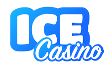 Ice kasiino ülevaate päisepilt jäise sinise kasiinokeskkonna, mängulaudade ja slotimasinate detailidega