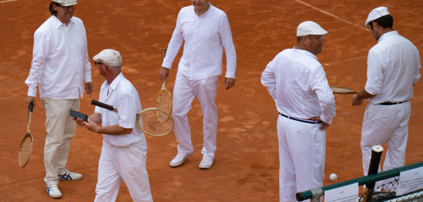 Vintage Tennis Tournament players