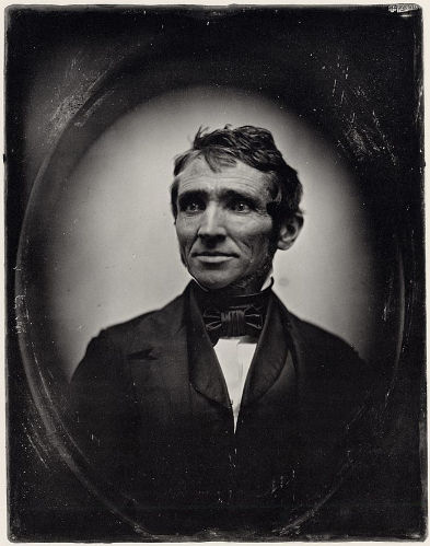 Historical Black and White Picture of Automotive Pioneer Charles Goodyear