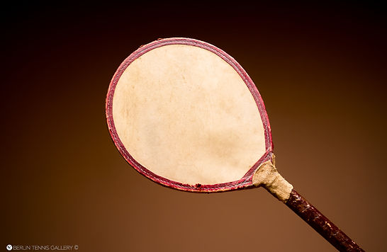 Vellum Covered Battledore Racquets - Face Position