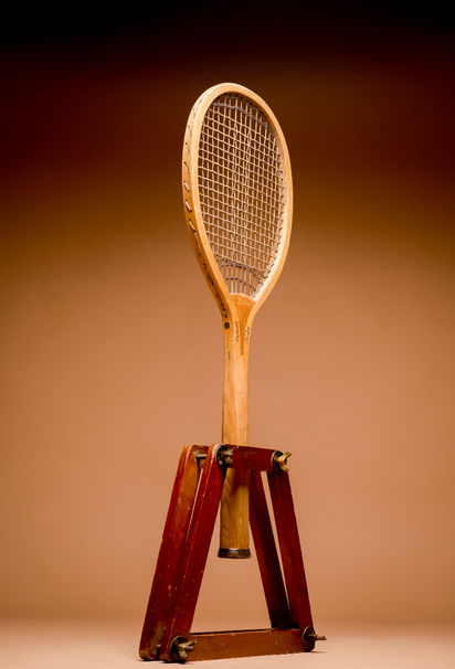 Ormond Favorite Antique Vintage Tennis Racquet from 1904 - Profile Left Position