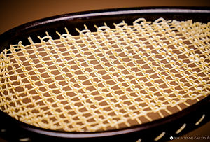 Antique Real Tennis Racquet from 1789 - Stringbed II Position