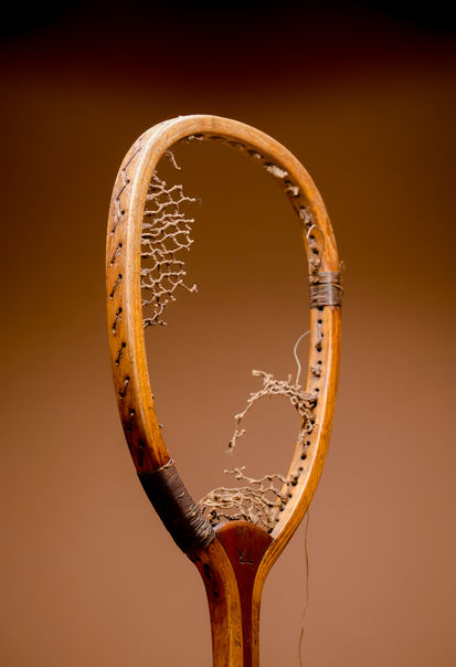 Antique Ayres Tennis Racquet - Face Profile Left