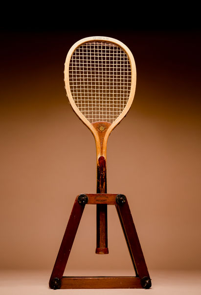 Victor Comet 1902 Antique Vintage Tennis Racquet - Portrait Position