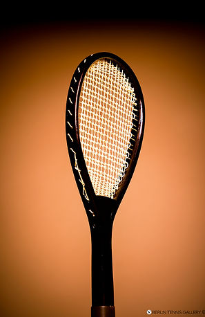 Antique Real Tennis Racquet from 1789 - 3D Profile Left Position