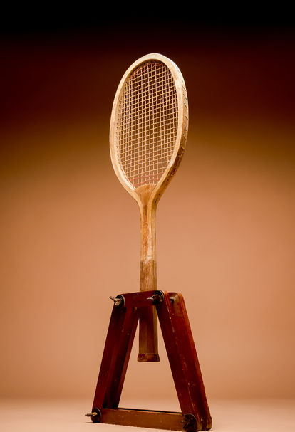 Williams Paris Antique Vintage Tennis Racquet - Profile Right Position