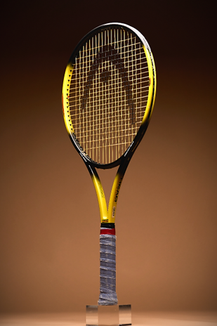 Angled view of a Head Radical tennis racquet from 1995